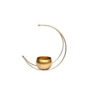 Florero Moderno de Metal con Forma de Luna para Decoración del Hogar, Elegante Florero Floral en Forma de Media Luna para Sala de Estar, Dormitorio u Oficina - Product Image 1