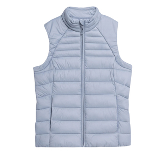 Chaleco de invierno personalizable con cremallera para mujer, chaquetas cálidas con capucha, sin mangas, cortas, impermeables, estilo casual, chaleco acolchado. - Product Image 5