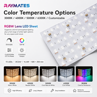 Feuille LED Flexible Ultra Fine RGBW DC24V 72 LED avec Lentille SMD5050 Personnalisable pour Publicité et Rétroéclairage Marbre
