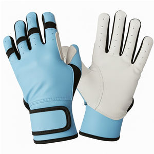 Gants de frappe en cuir Cabreta unisexes, professionnels, avec logo personnalisé, respirants, pour softball et baseball - Product Image 1