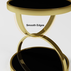 Innovative Design Hotel Furniture Glass Top <b>Side</b> <b>Tables</b> <b>Gold</b> Plated Metal End <b>Table</b> for Living Room, Drawing Room, Office - Product Image 3