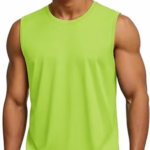 Sleeveless Shirts Gym Men's Tank Gym Tank Top Custom Plus Size 100% Cotton Quick Dry Breathable Anti-shrink High Street Style - Product Image 1