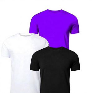 เสื้อยืดผ้าฝ้ายผู้ชาย แขนสั้น คอกลม ทรงปกติ สีพื้น สวมใส่สบาย สีขาว สีดำ สีเขียว - Product Image 4