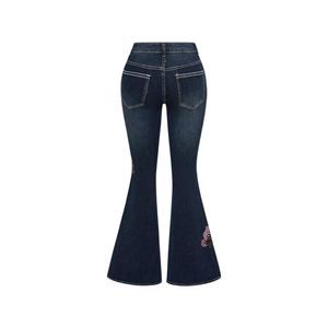 Jean baggy en denim pour homme avec logo personnalisé, coupe étoile plissée, jambe large, délavage clair, style vintage, streetwear épais - Product Image 4