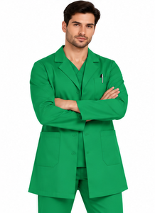 Blouse de laboratoire médicale blanche à manches longues pour hommes et femmes, uniforme de médecin respirant en polycoton pour la pharmacie et la chimie - Product Image 5