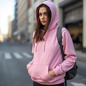Sweat-shirt unisexe en molleton épais 460g, tricoté, grande taille, 100% coton, écologique, séchage rapide, avec logo personnalisé sur le devant - Product Image 2
