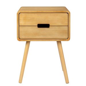Comodino in Legno Massello con Cassetto e Gambe, Tavolino Versatile per Soggiorno e Camera da Letto, Utilizzabile come Mobiletto o Supporto - Product Image 4