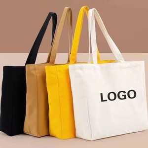 Bolso de mano de tejido grueso premium hecho de 100% algodón puro para librerías universitarias y almacenamiento de cosméticos - Product Image 1