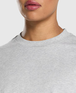 Camisetas de Punto de Manga Corta Ecológicas para Mujer, Estilo Urbano, 100% Algodón, Tops Casuales - Product Image 5