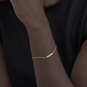 สร้อยข้อมือประดับเพทายหรูหราสไตล์มินิมอล เงินแท้ชุบทองคำสีกุหลาบ เครื่องประดับสำหรับทุกเพศ ของขวัญสุดหรูสำหรับคุณแม่ - Product Image 6