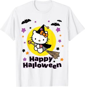 Camiseta con estampado de bruja de Halloween para hombre, camiseta informal de manga corta, cuello redondo de algodón, corte regular - Product Image 2