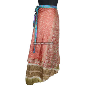 New 100 Ways Style Indian Vintage Magic <b>Wrap</b> Silk Sari Skirt Sari Silk Ethnic <b>Wrap</b> Skirts Halter <b>Sarong</b> Bohemian Magic <b>Wrap</b> - Product Image 6