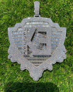 Pendentifs Personnalisés en Argent 925 Plaqué Or Véritable avec Moissanite VVS, Style Hip Hop Iced Out, Émail, Bijoux de Haute Qualité - Product Image 2