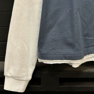 Sudadera térmica de jersey grueso de doble capa para hombre, estilo oversize holgado, desgastada, con mangas térmicas y cuello que cubre la cara, tallas grandes - Product Image 4