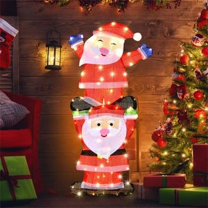 Décorations de Noël intérieures et extérieures, guirlandes lumineuses LED suspendues imperméables, blanc chaud, rouge, bleu, rose, IP65 pour les jardins - Product Image 6