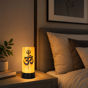 Om Trishul LED Table Lamp Divine Spiritual <b>Night</b> <b>Light</b> Hindu Home Decor Meditation Pooja Room Bedside Gift Warm Ambient Glow - Product Image 2