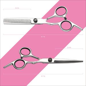Tijeras Profesionales para Cabello, Tijeras de Peluquería para Adelgazar y Cortar, Set de Tijeras para Peluquería - Product Image 2
