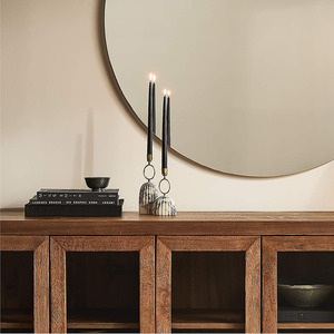 Modern Gold Metal Candlestick Holder Featuring A Geometric <b>Ring</b> Accent And A Fluted <b>Dome</b> Marble Base For Stylish Home Decoration - Product Image 6