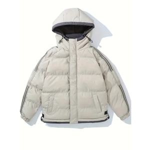 Veste matelassée à capuche personnalisée en gros, polyester, softshell, coupe régulière, streetwear, style décontracté, vestes matelassées pour hommes - Product Image 6