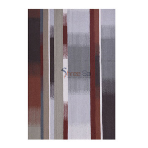 Hot Sale Handwoven Cotton <b>Flat</b> Weave <b>Rug</b> Reversible Soft Carpet Living Room Classic Modern Bedroom Eco Friendly Dhurrie Pet - Product Image 1