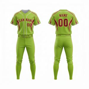 Vente en gros de maillots de baseball unisexes de haute qualité imprimés par sublimation, 100% polyester, séchage rapide, respirant, grande taille, uniforme - Product Image 5