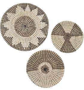 Corbeille murale décorative en jonc de mer tressé à la main du Vietnam, en fibre naturelle, écologique, design personnalisé, pour la maison et les centres de villégiature - Product Image 5