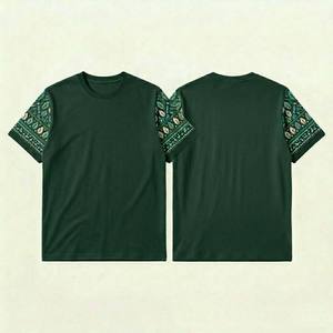 เสื้อยืดโอเวอร์ไซส์ผู้ชาย แขนสั้น ผ้าคอตตอนหนา ทรงหลวม ไหล่ตก สไตล์สตรีทแวร์ เสื้อยืดพื้นฐาน เสื้อยืดผู้ชาย - Product Image 1