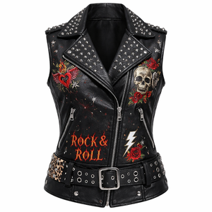 Veste en similicuir cloutée pour femmes en gros - Designs personnalisés par le fabricant OEM - Product Image 1