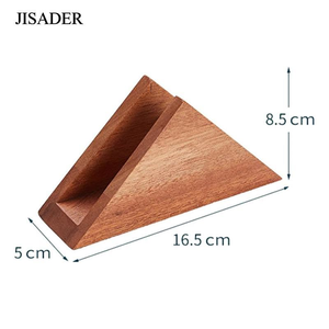 Elegante Dispensador de Servilletas de Madera Triangular Vertical y Organizador para Mesas de Comedor de Restaurantes y Cafeterías de Estilo Retro - Product Image 4