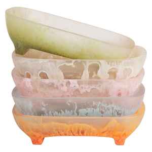 Handmade <b>Resin</b> Soap Dish Cream Color Irregular Shape Artistic Home Decoration <b>Sculpture</b> soap holder container - Product Image 6