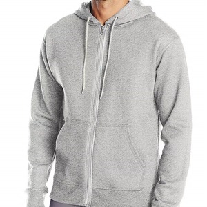 Sudadera con capucha negra unisex clásica de algodón French Terry con cremallera completa, chaqueta con capucha, ropa de trabajo personalizada, informal - Product Image 5