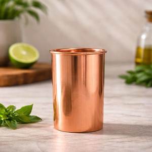 Luxury Hammered Copper Drinking Glass Set Pure Copper Water Cups Handmade Tableware Hotel Restaurant Wholesale Manufacturer - Product Image 6
