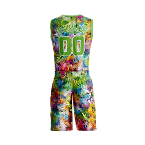ชุดบาสเก็ตบอล BIN FATEH เสื้อเจอร์ซีย์ กางเกงขาสั้น ชุดพิมพ์ลายแบบ Sublimation ระบายอากาศได้ดี แห้งเร็ว ชุดฝึกซ้อมบาสเก็ตบอลสำหรับเยาวชน - Product Image 3