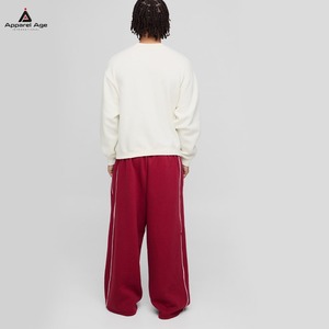 Pantalones Deportivos Holgados Grises de Algodón 100% Transpirables para Hombre, Cintura Media, Cierre con Cordón, Estilo Casual - Product Image 3