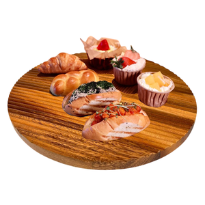 Table à manger en bois Lazy Susan 12 pouces élégant plateau de service rotatif pour la cuisine café bar épices porte-condiments décor à la maison - Product Image 6