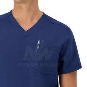 High Quality Men <b>Scrub</b> <b>Top</b> Medical Uniform Shirt for Doctors Nurses Healthcare Staff with Private Label Manufacturing - Product Image 4