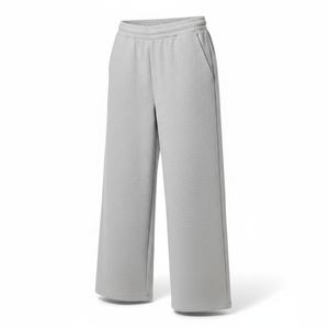 Pantalones Deportivos Anchos DRIFT Heather Grey para Hombre, Pantalones Casuales de Felpa, OEM ODM - Product Image 4