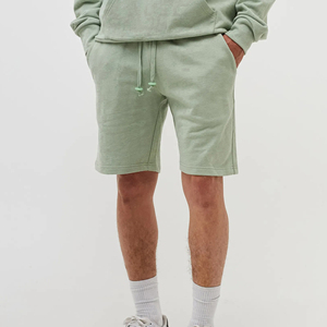 Shorts en molleton uni pour homme, dernière collection, taille haute avec cordon de serrage, pour fitness, gym et entraînement, pantalon court de sport pour homme - Product Image 2