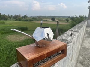 New Shape Design Sunny Yellow Finish Solid 1.3L Capacity High Quality Solid Steel iron Watering Can Indoor Use bulk - Product Image 4