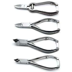 Coupe-ongles en acier inoxydable en forme de lune à double ressort pour manucure et pédicure, idéal pour les ongles épais et les ongles incarnés, outil de beauté certifié CE - Product Image 1