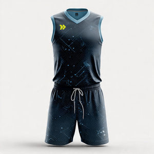 Ensemble de maillot et short de netball pour l'entraînement, vêtements de sport, 100% polyester, tenue de netball pour homme, uniforme de football sans manches - Product Image 1