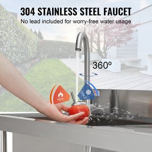 NSF certificata in acciaio inox lavello singolo lavello da 1 scomparto lavello da lavoro - Product Image 6