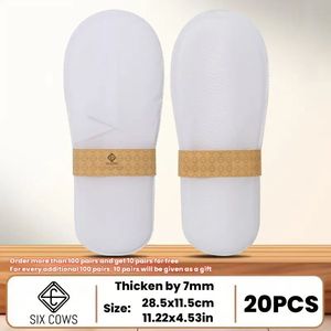 Pantofole Monouso per Hotel a Cinque Stelle, 20 Paia per Hotel, Spa, Viaggi e Famiglie con Sacchetti per Pantofole da Spa - Product Image 1
