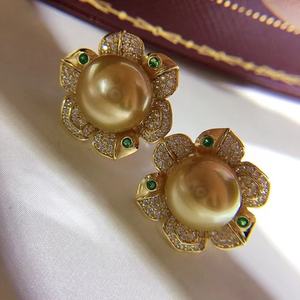 New Girl's S925 Pure Silver Butterfly Bow <b>Earrings</b> with 9-10MM White <b>Pearl</b> Premium <b>Pearl</b> <b>Earrings</b> - Product Image 1