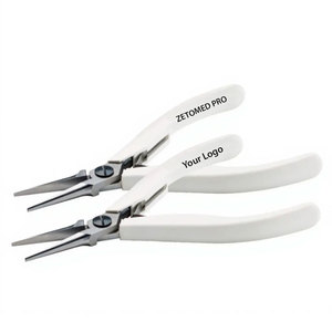 Pince à bec long en acier inoxydable de haute qualité 7894, mâchoires lisses, antistatique, personnalisable pour la fabrication de bijoux et le bricolage - Product Image 2