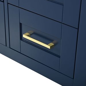 Mobile Bagno Moderno Blu da 36 Pollici con Lavabo e 4 Cassetti, Mobiletto in Legno Autoportante (Accessori Bagno NON Inclusi) - Product Image 4