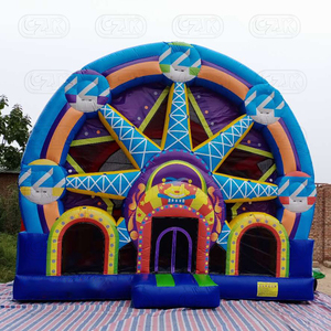 MOONWALK thương mại Kid Inflatable <span class=keywords><strong>5</strong></span> trong <span class=keywords><strong>1</strong></span> Bouncer <span class=keywords><strong>bouncy</strong></span> nhảy lâu đài Đu Quay Bánh Xe trả lại nhà <span class=keywords><strong>Combo</strong></span> - Product Image 3
