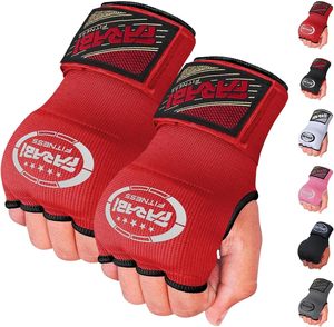 Gants d'entraînement Farabi Sports personnalisés avec logo, rembourrés en gel, demi-doigts, avec sangle auto-agrippante pour MMA, Muay Thai, et bandages de main pour enfants - Product Image 1