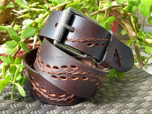 เข็มขัดหนังแท้สำหรับทุกเพศเข็มขัดหนังแท้ออกแบบโลโก้ได้ตามที่ต้องการ - Product Image 4