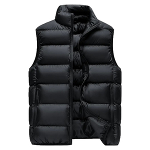 เสื้อแจ็คเก็ตพัฟเฟอร์แบบสั่งทำพิเศษสำหรับผู้ชาย ฤดูหนาว แบบไม่มีแขน ซิปแบบรูดขึ้น ลงได้ เสื้อกั๊กพัฟเฟอร์แบบกันน้ำสำหรับทุกเพศ ซิปแบบควิลท์ - Product Image 1